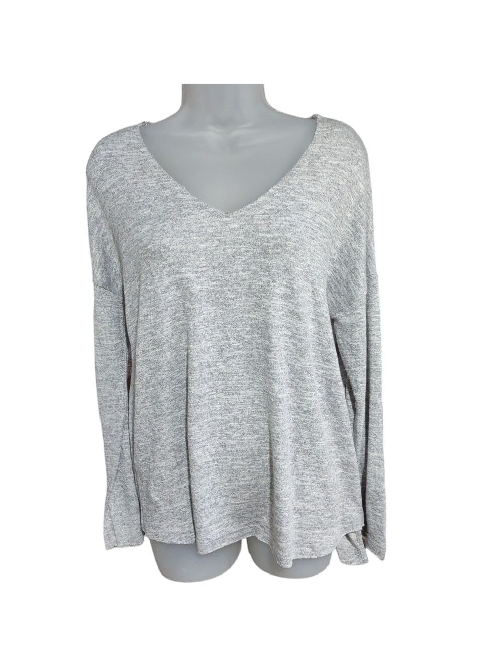 TCEC Gray Pullover Sweater High Low Medium